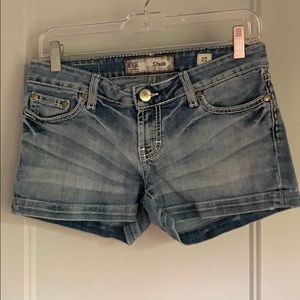 Buckle shorts with simple silver embellishments